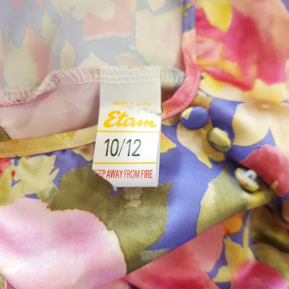 Etam Paris Y2K Euro French Fairycore Lingerie Floral Flirty Mini Dress - Picture 4 of 12